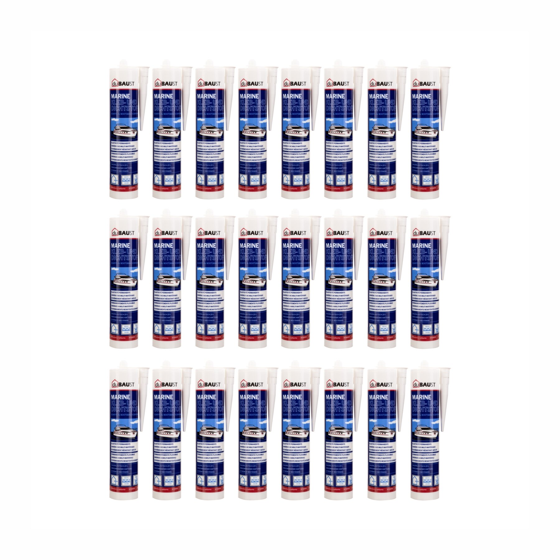 24x duBAUST BOT24 Marine Klebdichtstoff 290ml Kartusche versch. Farben