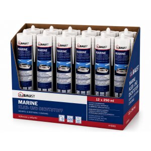12x duBAUST BOT24 Marine Klebdichtstoff 290ml Kartusche...