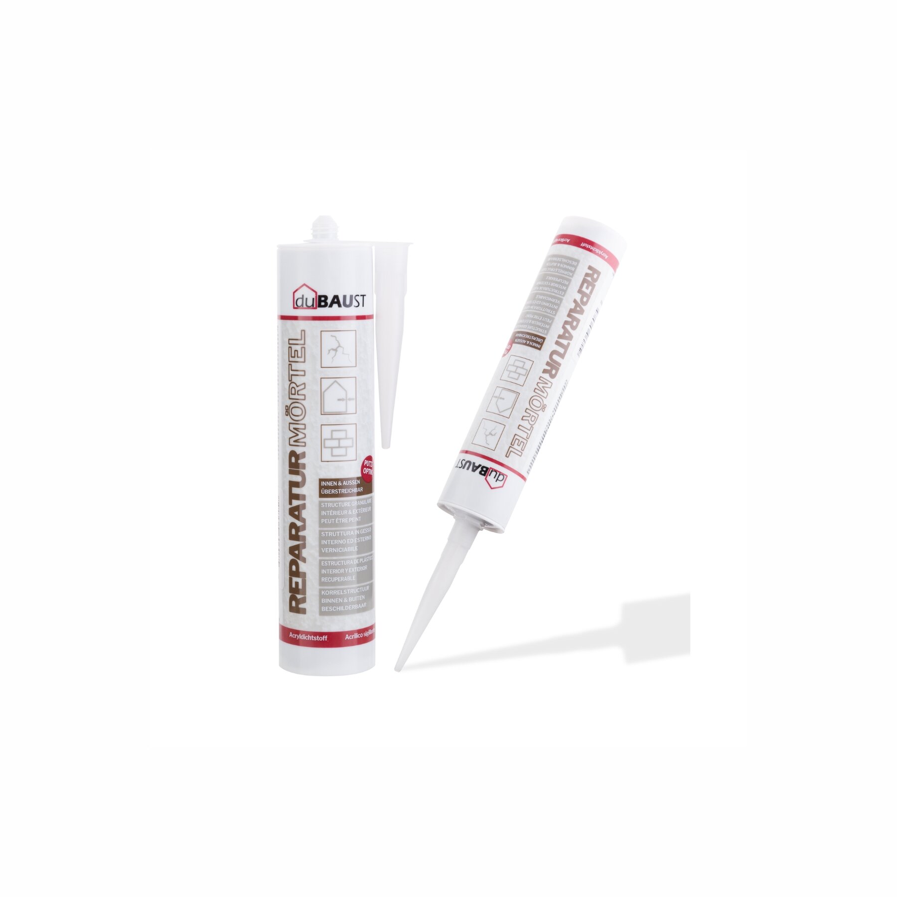 Reparaturmörtel duBAUST REP24 Kartusche 564g/310ml zementgrau