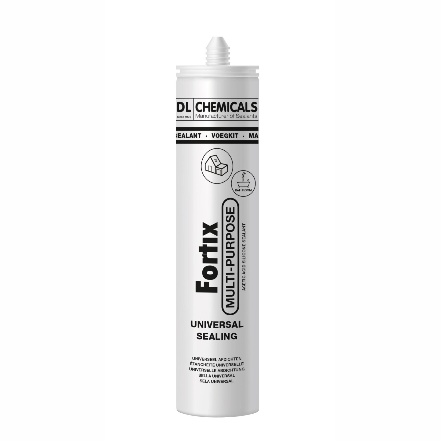 duBAUST Fortix Multisilikon Innen/Aussen Sanitär Bau Universalsilikon 280ml