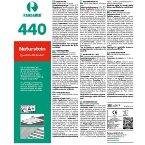 Ramsauer 440 Natursteinsilikon glänzend 310 ml Kartusche versch. Farben