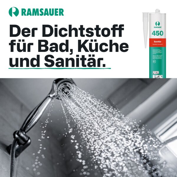 Ramsauer 450 Sanitärsilikon 310 ml Kartusche grau matt