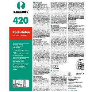 Ramsauer 420 hitzebeständiger Kachelofen Acryldichtstoff 310 ml Kartusche
