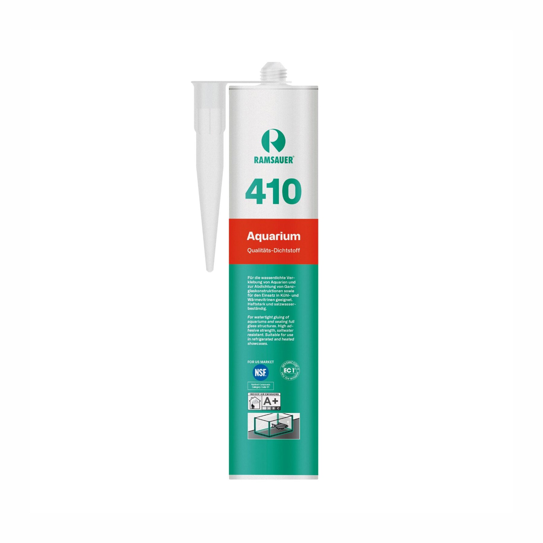 Ramsauer 410 Aquariumsilikon 310 ml Kartusche versch. Farben
