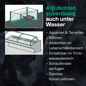Ramsauer 410 Aquariumsilikon 310 ml Kartusche versch. Farben