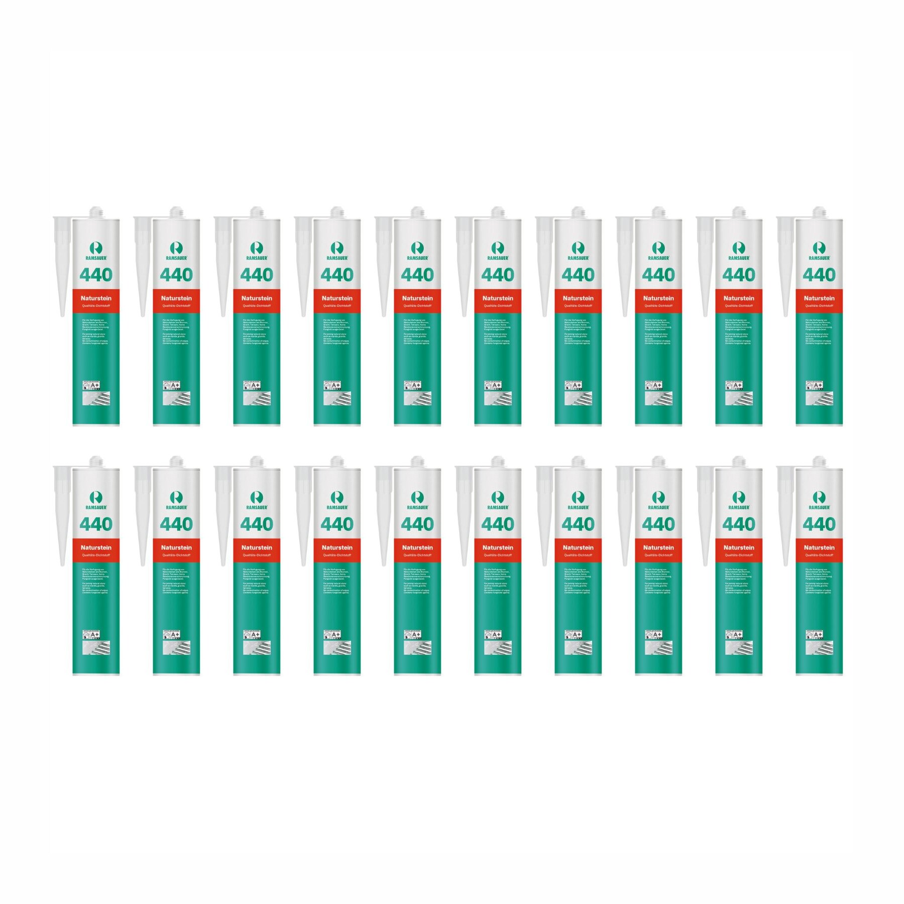 Ramsauer 440 Natursteinsilikon glänzend 20 x 310 ml Kartusche versch. Farben
