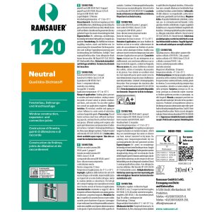 Ramsauer 120 Neutraler 1K Silikon Dichstoff 20 x 310 ml Kartusche versch. Farben