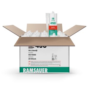 Ramsauer 450 Sanitärsilikon 20 x 310 ml Kartusche...