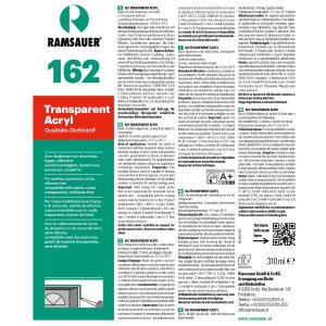 Ramsauer 162 Transparent Acryl 310 ml Kartusche