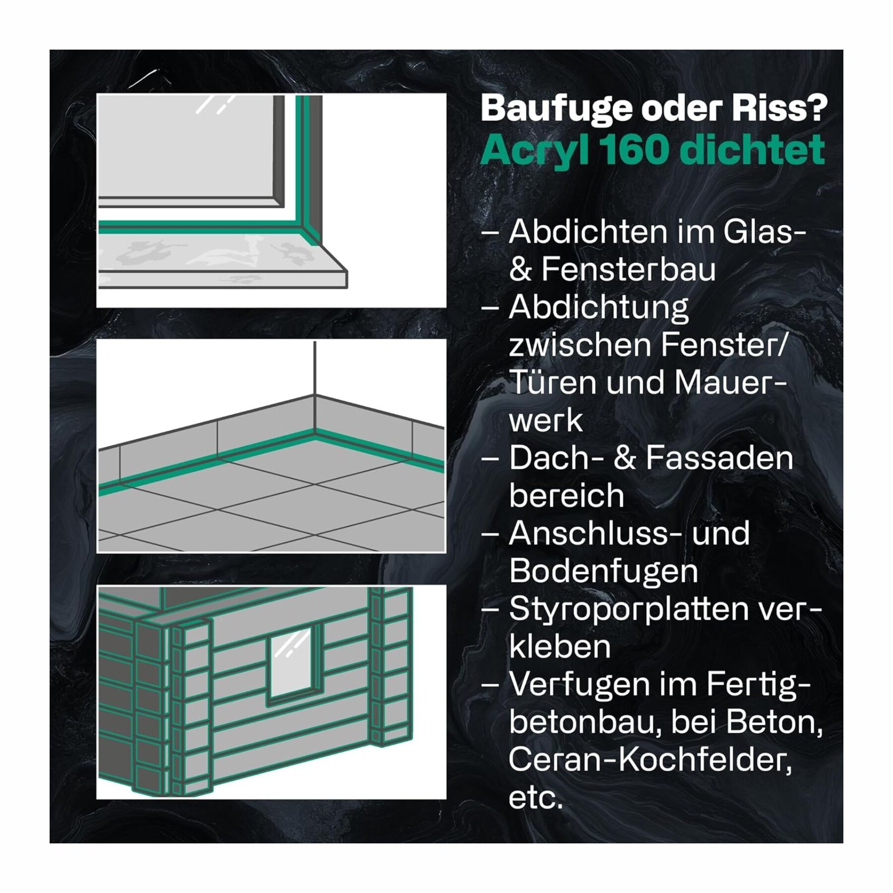 Ramsauer 160 Acryl  für Fugen im Innenausbau 310 ml Kartusche versch. Farben