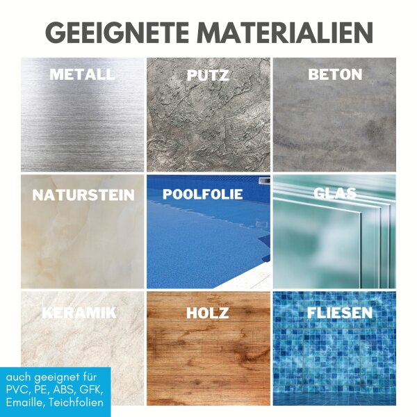 duBAUST POD24 PoolFix Hochleistungs Poolkleber 422 g Kartusche schwimmbadblau (RAL5012)