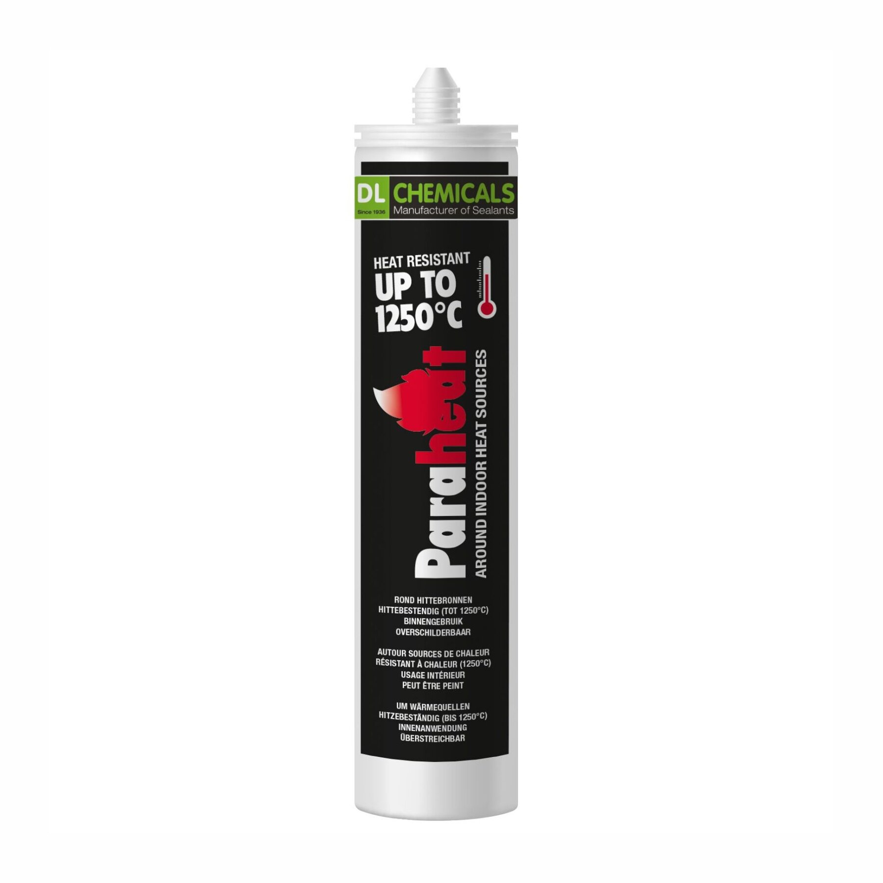 Paraheat Hochtemperatur-Dichtstoff bis 1250°C Kartusche 310ml anthrazitgrau