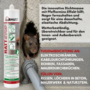 duBAUST RAT24 RATTSTOP 290 ml Kartusche grau
