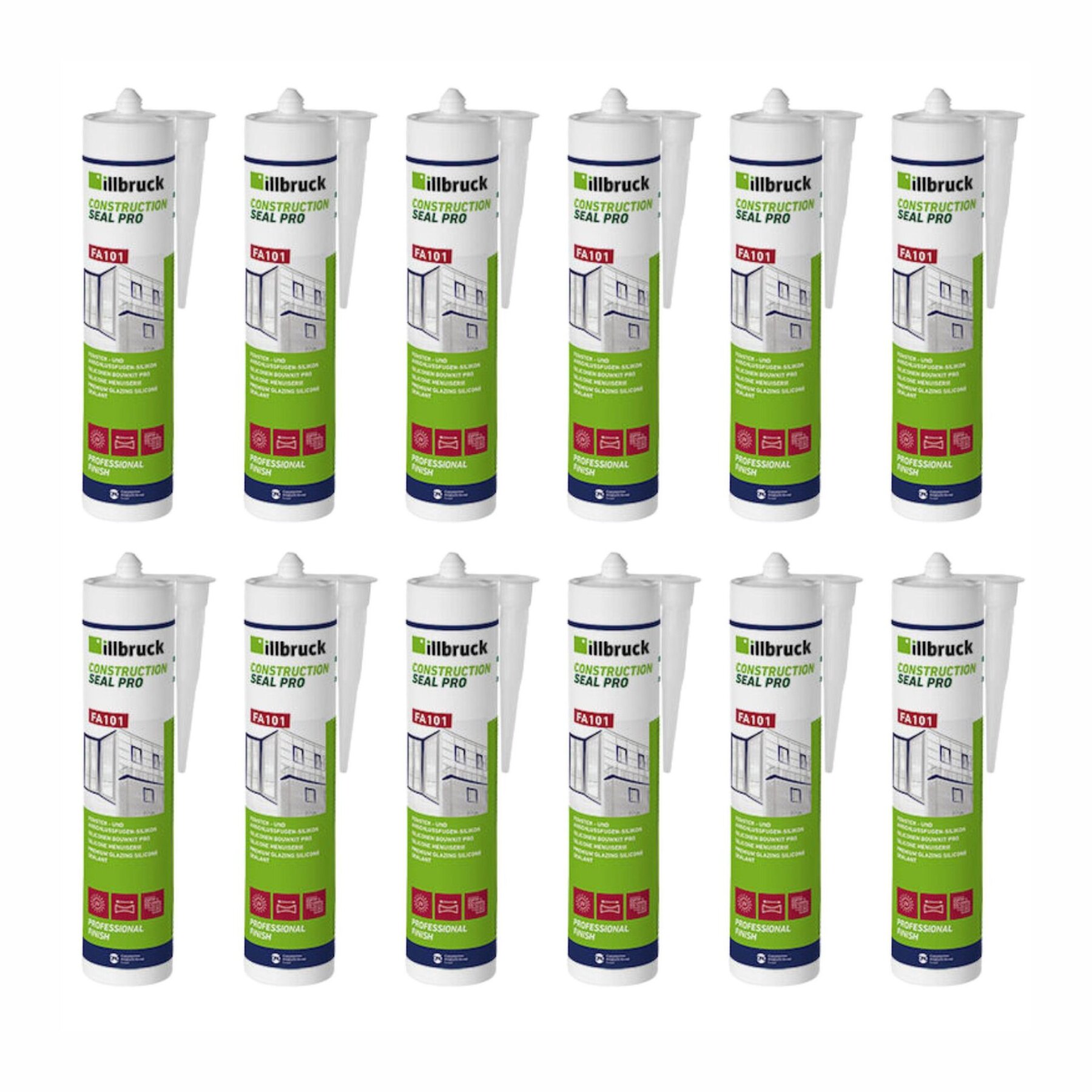 RESTPOSTEN 12x illbruck FA101 CONSTRUCTION SEAL PRO 310ml dunkelbraun MHD 03/26