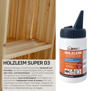 duBAUST WOD24 SUPER D3 Holzleim 250g Flasche