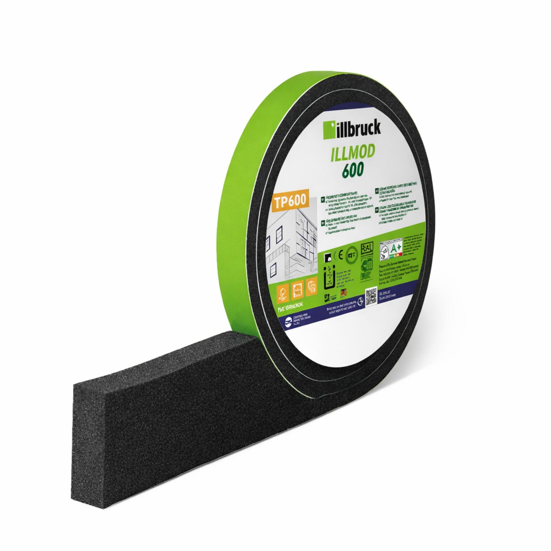 illbruck TP600 Quellband Fugendichtband Kompriband 20/6-14 Pa 3,6m / Rolle anthrazit