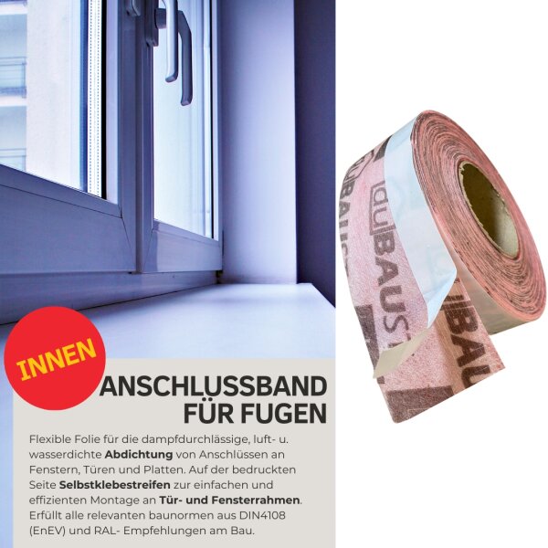 duBAUST FFI24 Fensterdichtband INNEN versch. Größen