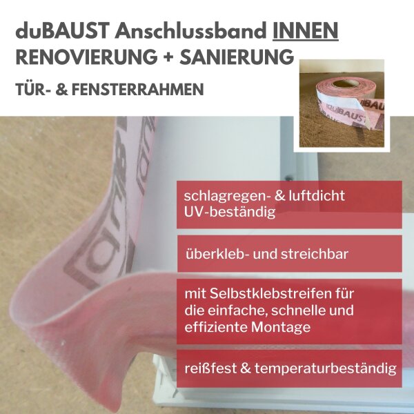 duBAUST FFI24 Fensterdichtband INNEN versch. Größen