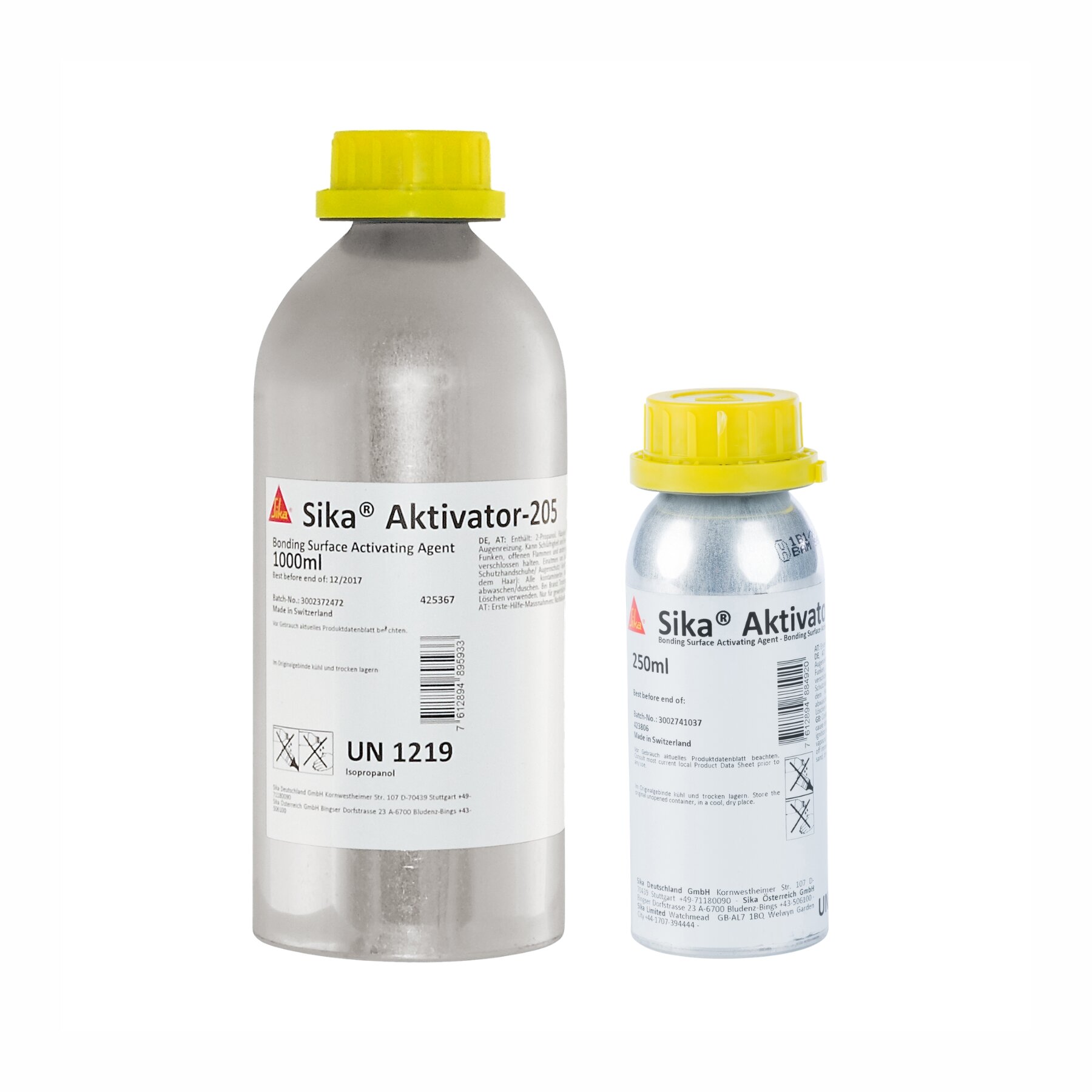 Sika Aktivator-205 | Haftreiniger & Haftvermittler für Glas, Metall und Kunststoffe 250ml/1 Liter Dose,  transparent