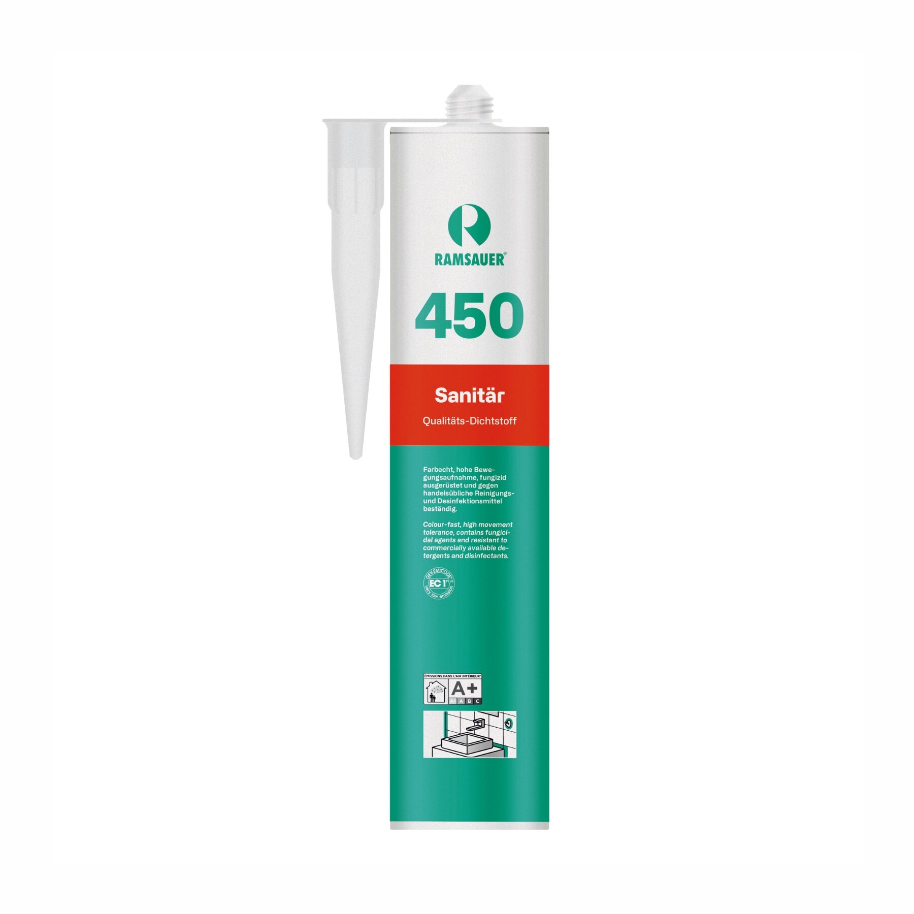 Ramsauer 450 Sanitärsilikon MATT 310 ml Kartusche I 4 Farben