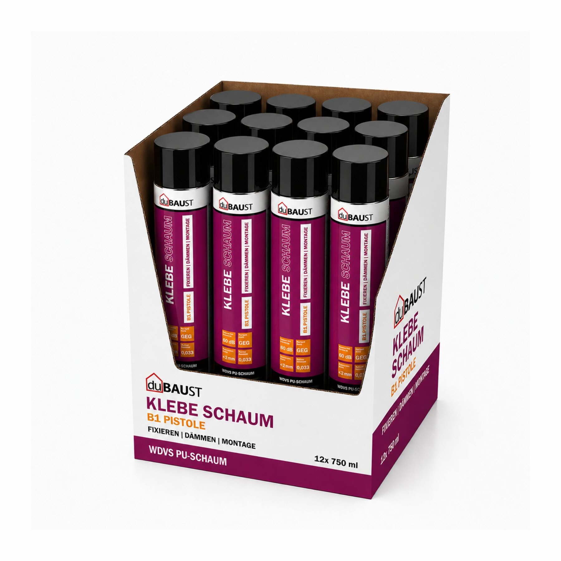 Karton (12x 750ml) duBAUST WSP24 WDVS Klebeschaum B1