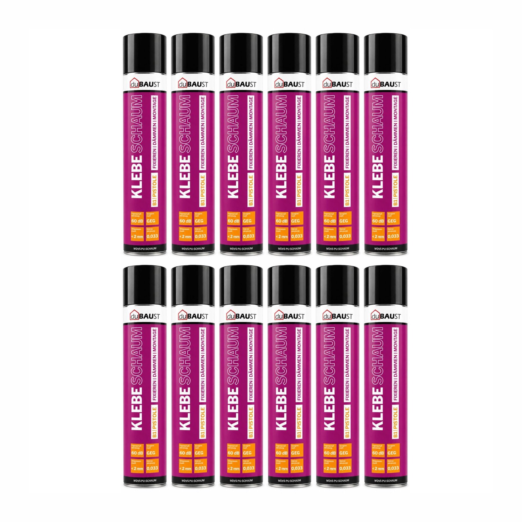 Karton (12x 750ml) duBAUST WSP24 WDVS Klebeschaum B1
