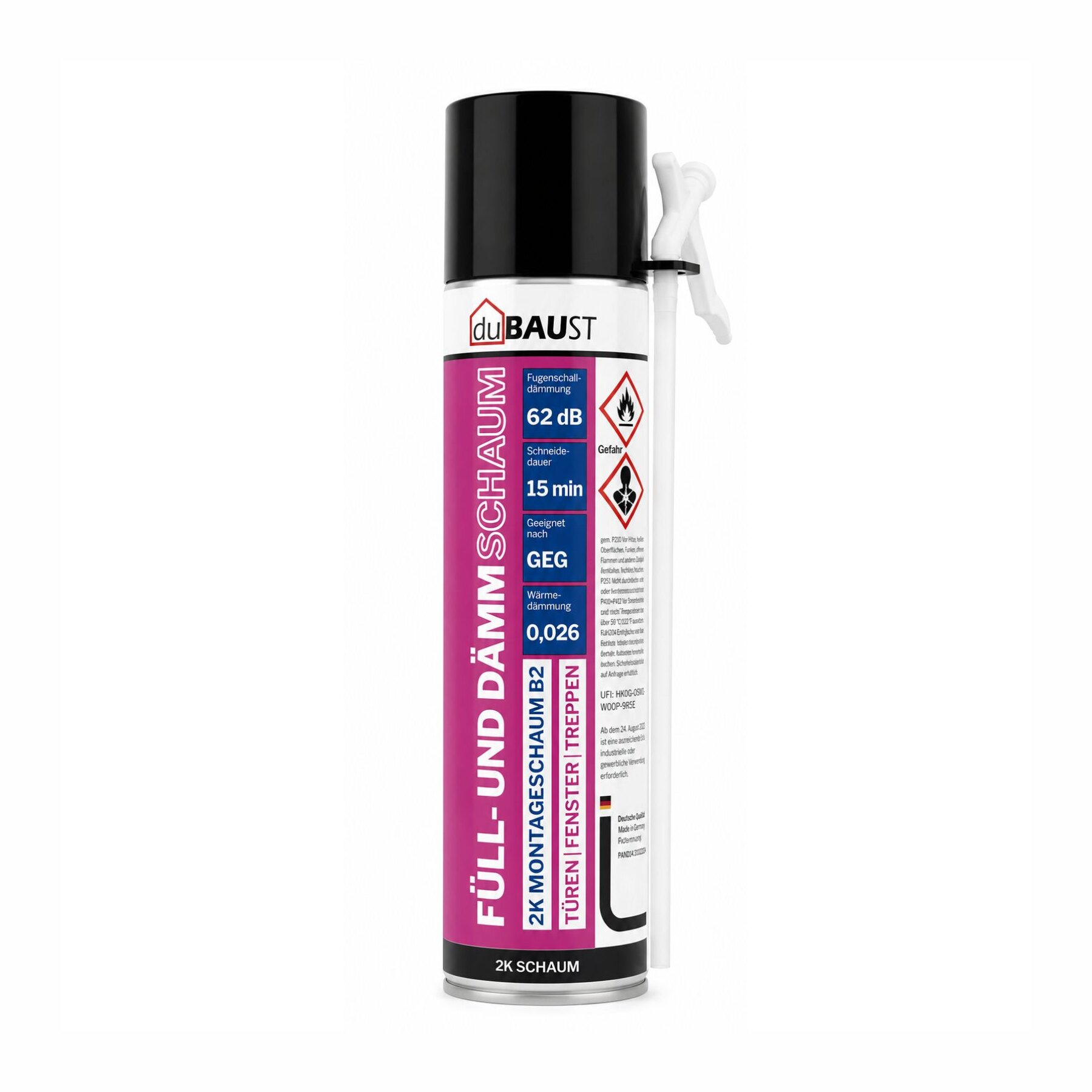 Karton (12x 400ml) duBAUST ZKS24 2K Zargenschaum B2