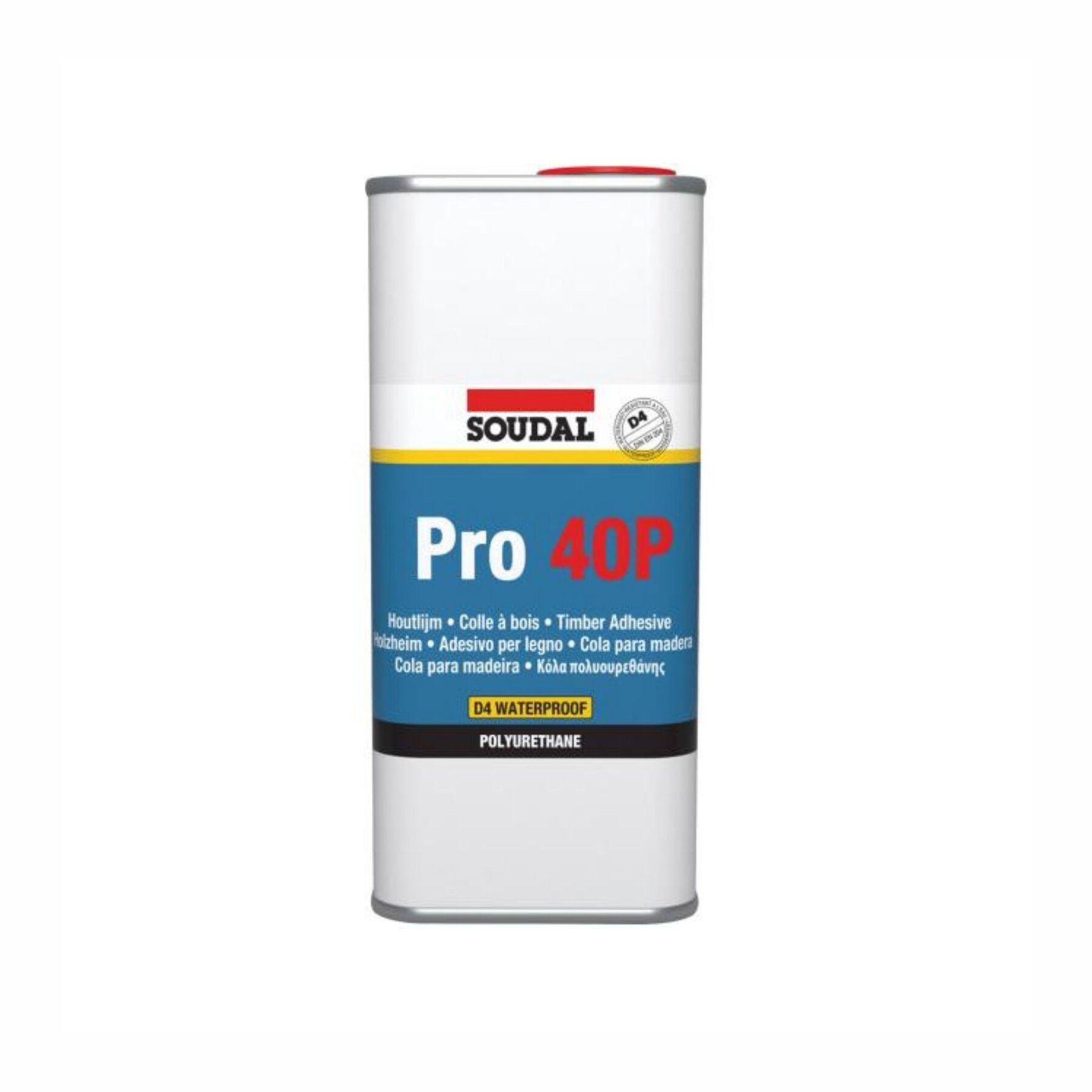 Soudal Pro 40P Holzleim zum Verschäumen und Füllen 5kg Kanister, wasserfest D4