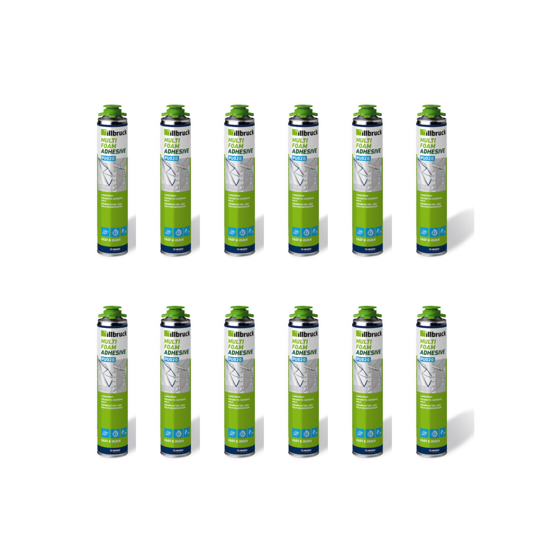 12x Illbruck PU020 Dämmstoffplatten-Kleber 750ml
