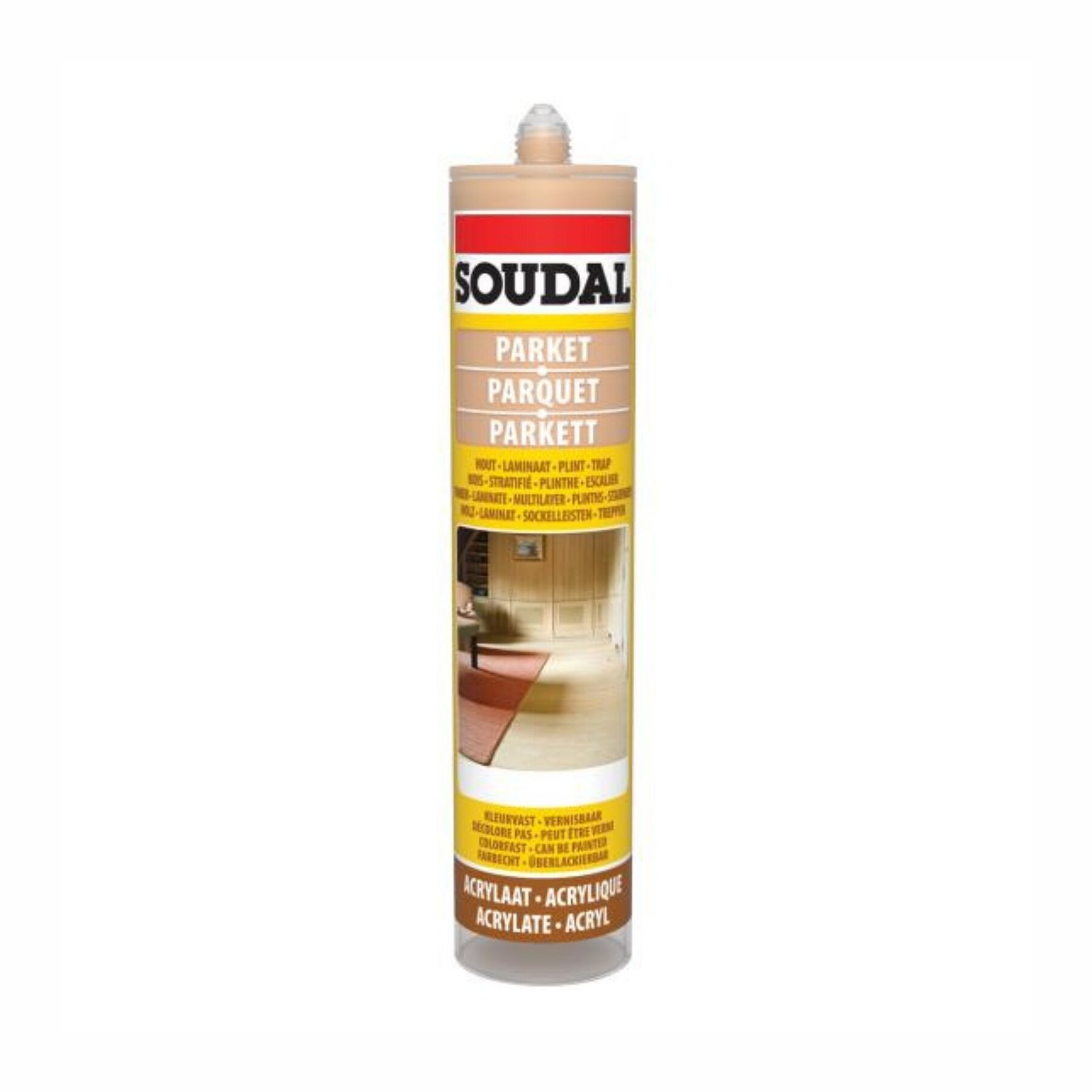 Soudal Parkettdichtstoff für Anschluss- und Dehnungsfugen 290ml Kartusche, eiche