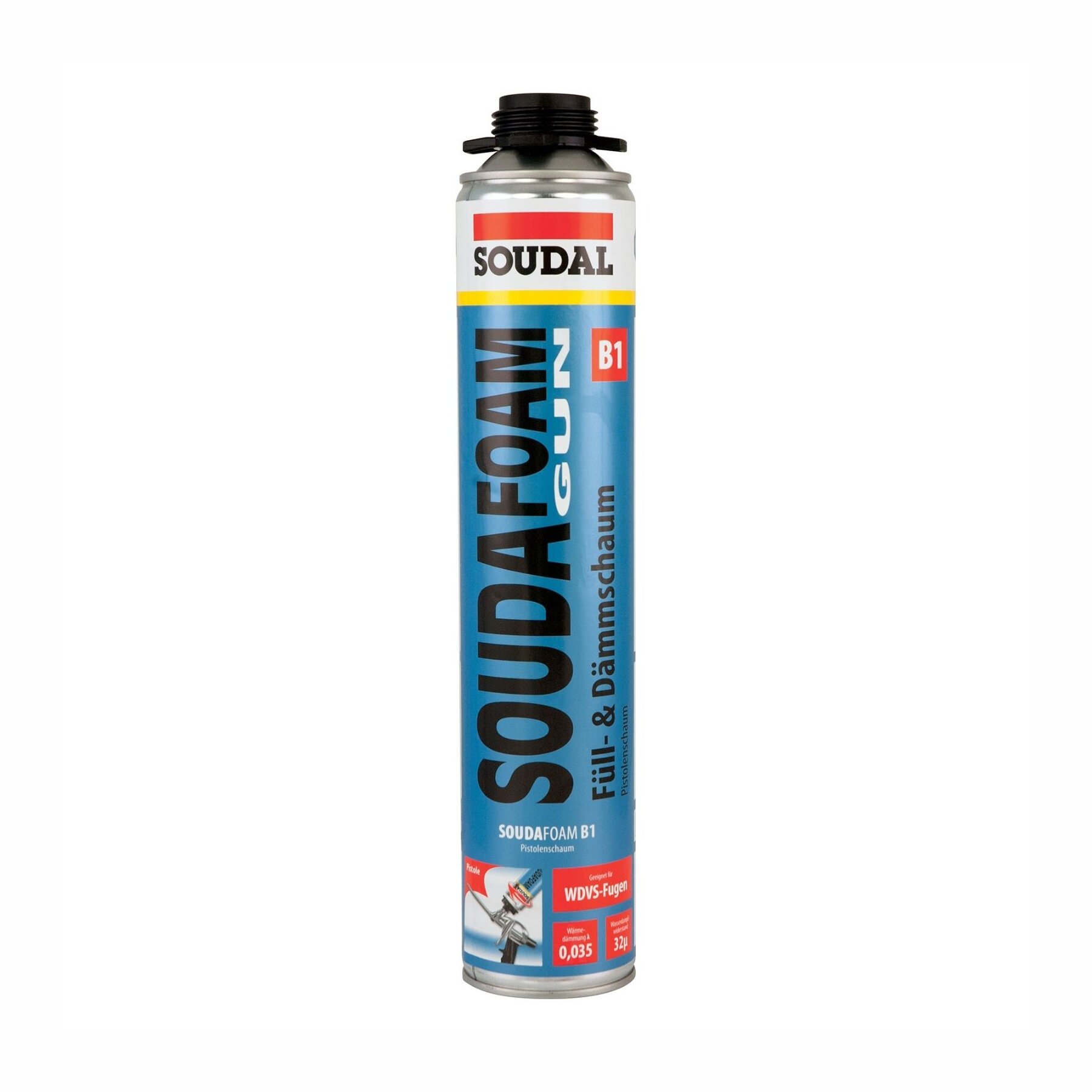 Soudafoam B1 Gun Füll- & Dämmschaum Brandschutzschaum 750ml
