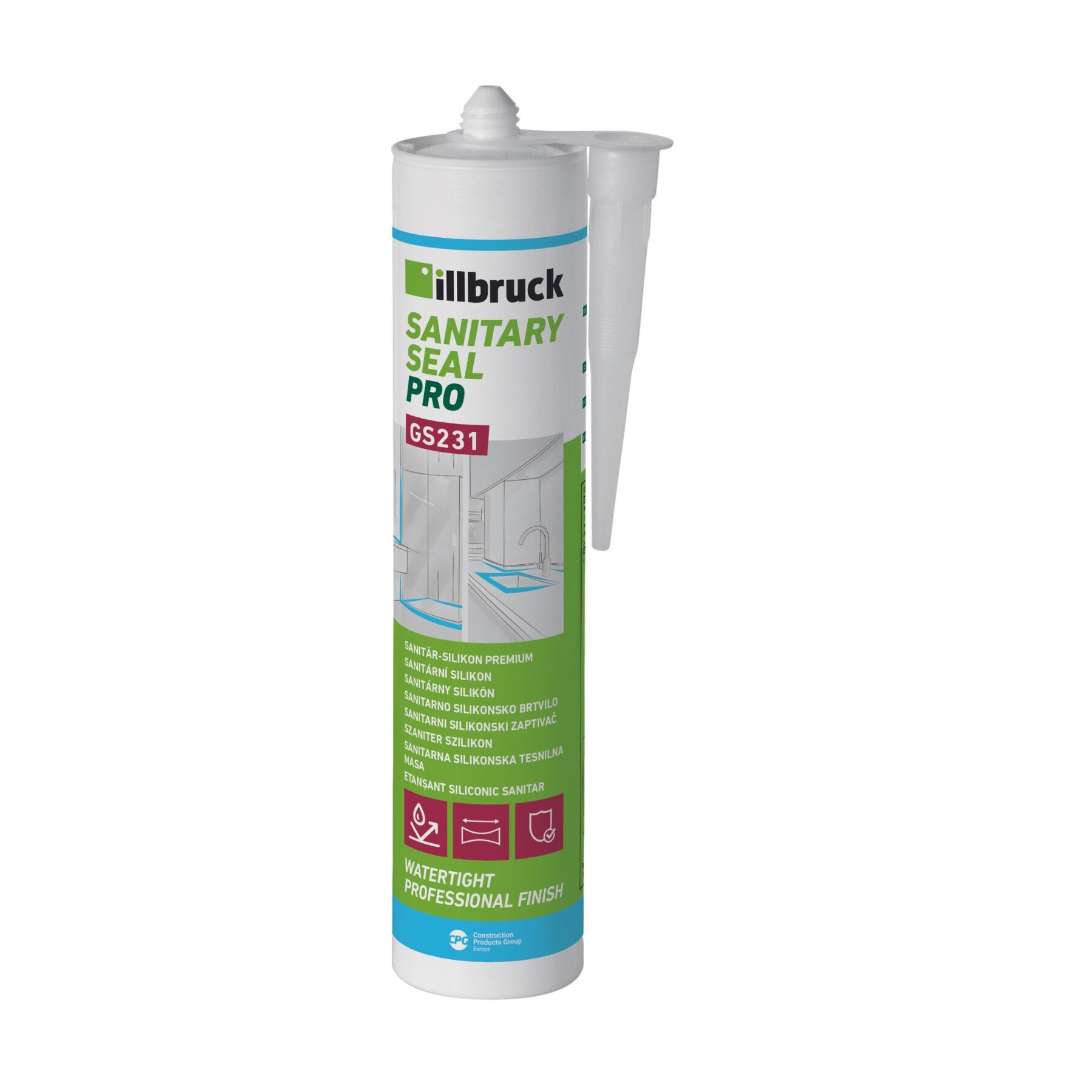 Illbruck GS231 Sanitärsilikon 310ml Kartusche sanitärweiß 150