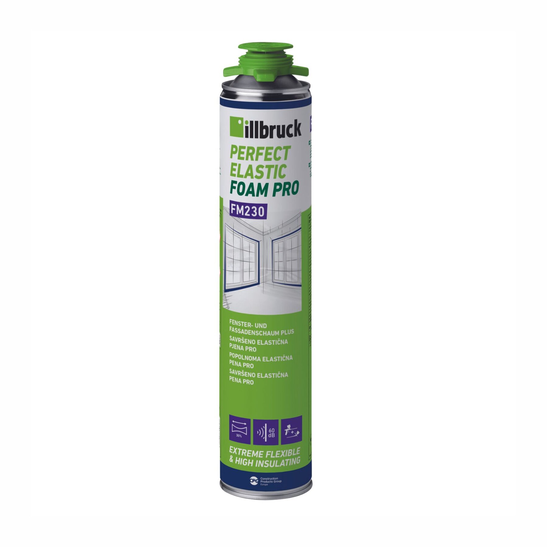 illbruck FM230 1K Fensterschaum PU Fassadenschaum 750 ml gelb